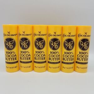 Cococare 100% Cocoa Butter The Yellow Stick Natural Moisturizer 1 oz (6 Pack)